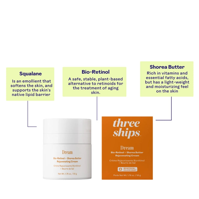 Three Ships Dream Bio-Retinol + Shorea Butter Rejuvenating Cream