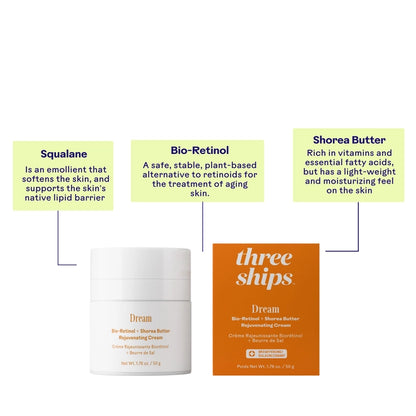 Three Ships Dream Bio-Retinol + Shorea Butter Rejuvenating Cream